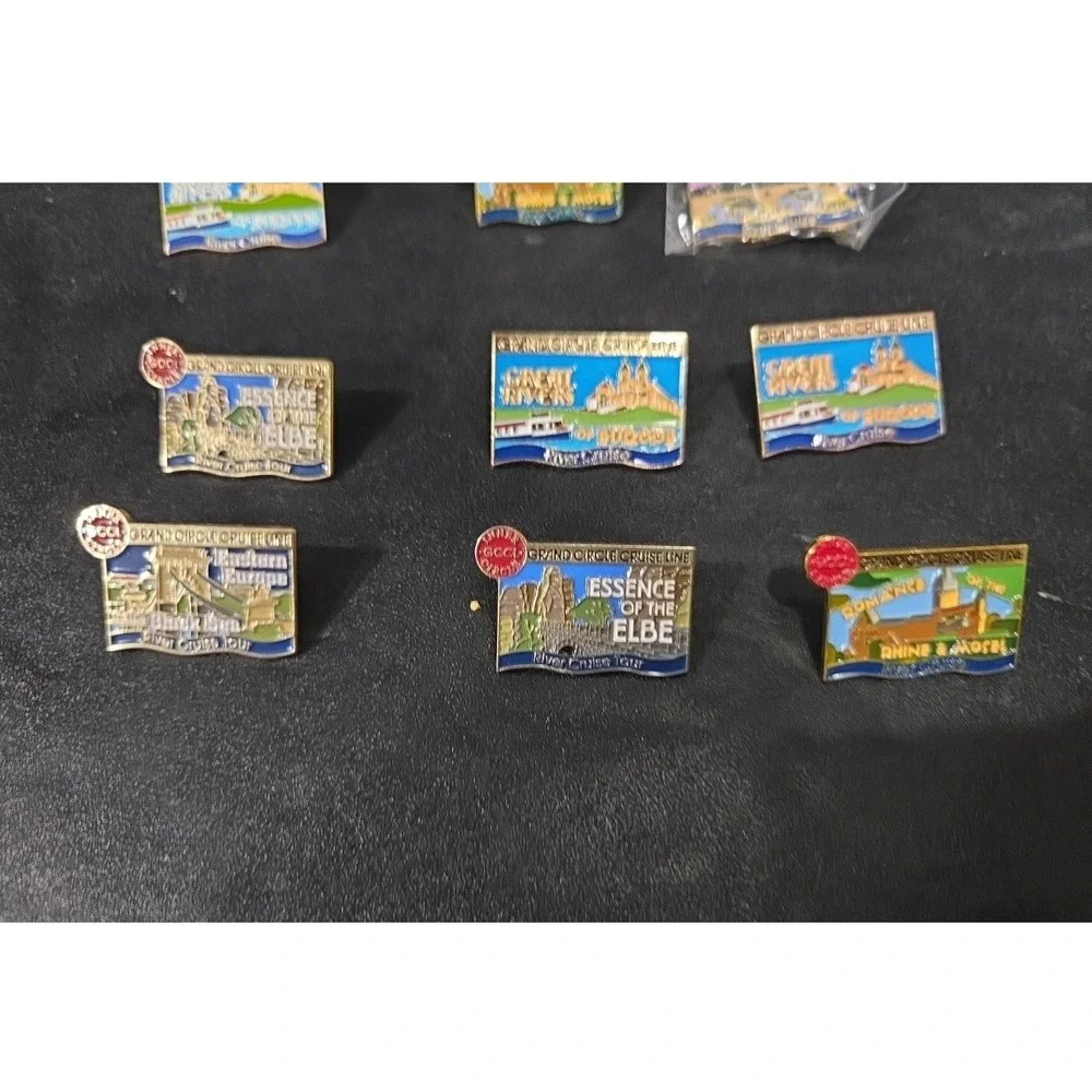 Grand Circle Cruise Line Travel Lapel Pin, Lot‎ of 10, European River Cruise